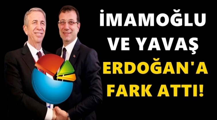İmamoğlu ve Yavaş Erdoğan'a fark attı!