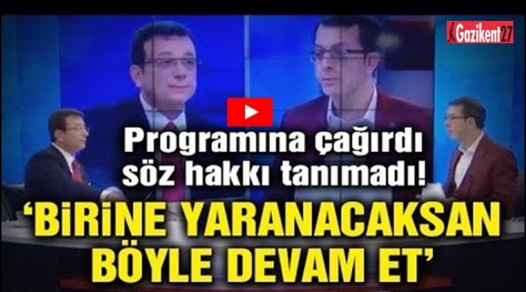 İmamoğlu yandaş sunucuya böyle ders verdi