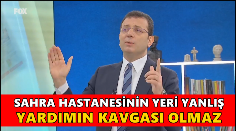 İmamoğlu: Yardımın kavgası olmaz