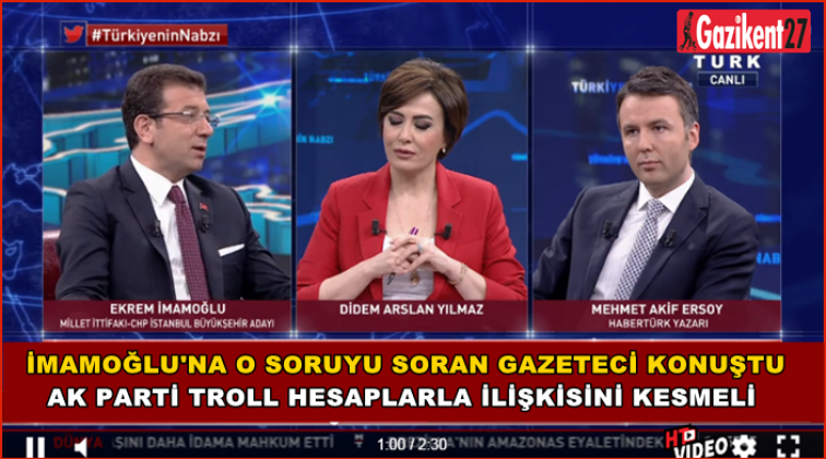 İmamoğlu'na soruyu soran gazeteciden a&ccedil;ıklama
