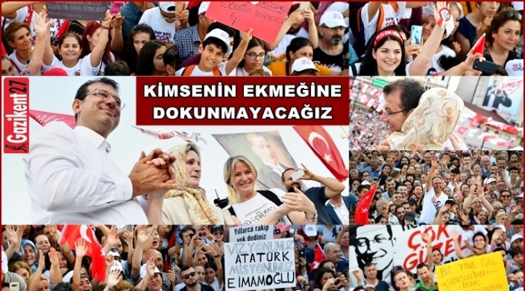 İmamoğlu'ndan ''Müzeyyen Teyze''li miting