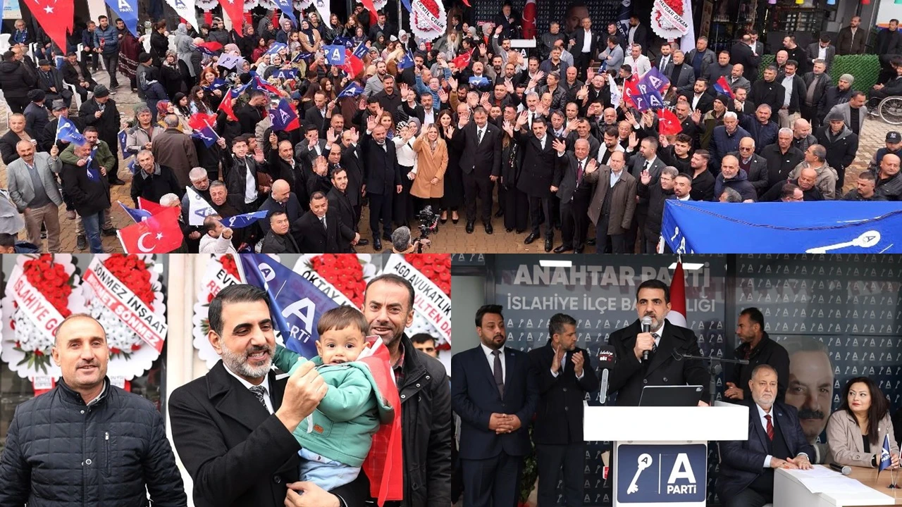 İslahiye&rsquo;de il&ccedil;e binası yetmedi, kalabalık sokağa taştı!