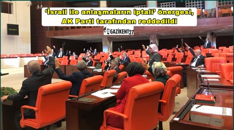 İsrail &ouml;nergesi, AK Parti tarafından reddedildi!