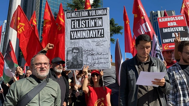 İsrail saldırganlığı İstanbul'da protesto edildi