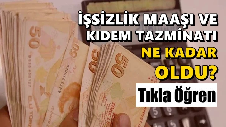 İşsizlik maaşı ve kıdem tazminatı ne kadar oldu?