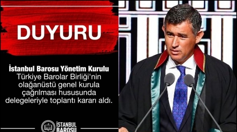 İstanbul Barosu Feyzioğlu'na karşı harekete ge&ccedil;ti