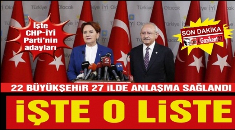 İşte CHP ve İYİ Parti'nin adayları...