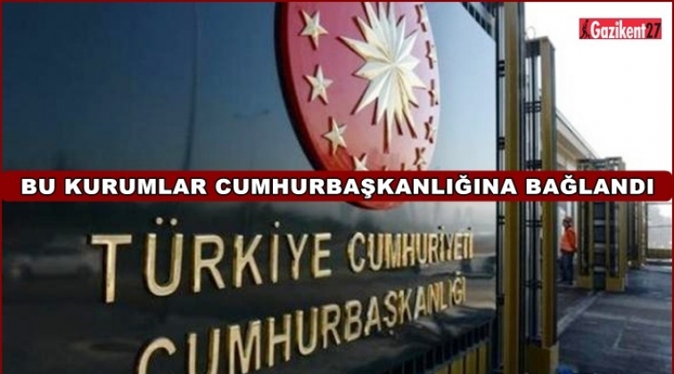 İşte Cumhurbaşkanlığı'na bağlı kurum ve kuruluşlar