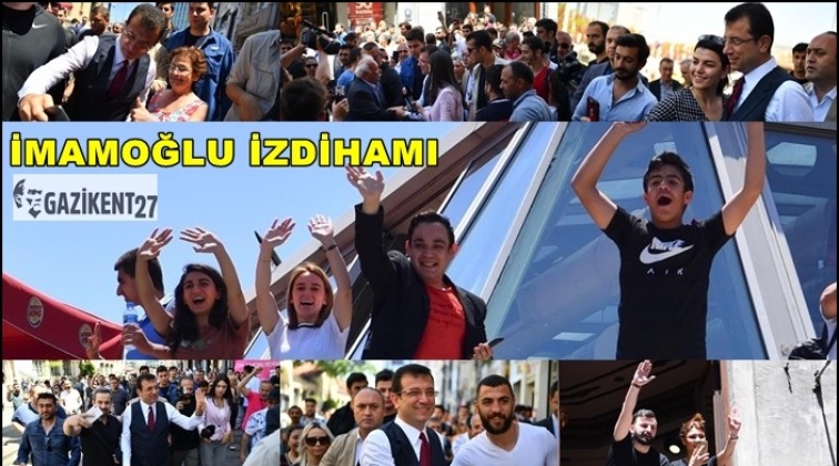 İstiklal Caddesi'nde İmamoğlu izdihamı