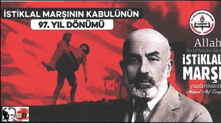 İstiklal Marşı'nın kabul&uuml;n&uuml;n 97. yıld&ouml;n&uuml;m&uuml;