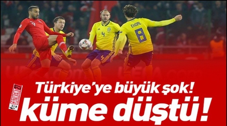 İsveç’e 1-0 yenilen Türkiye küme düştü