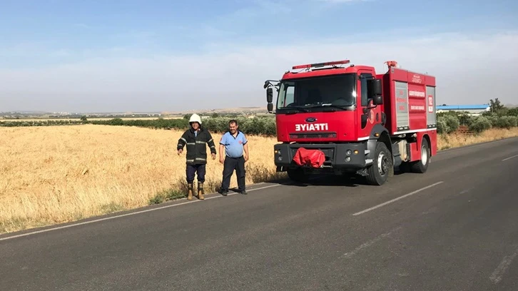 İtfaiyeden olası yangınlara karşı mahsül nöbeti 