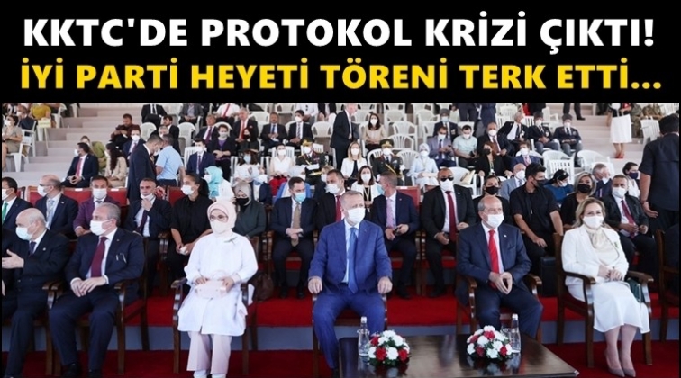 İYİ Parti heyeti KKTC'de töreni terk etti!..