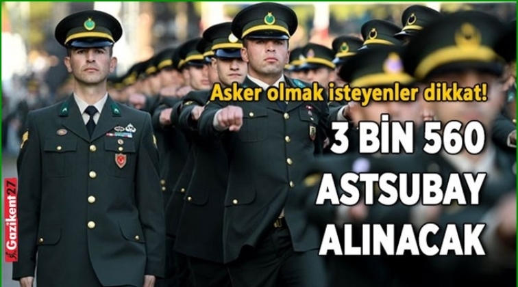 Jandarma 3 bin 560 astsubay alacak