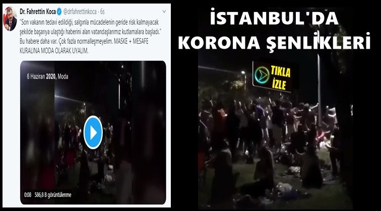 Kadıköy Moda'da korona şenlikleri!