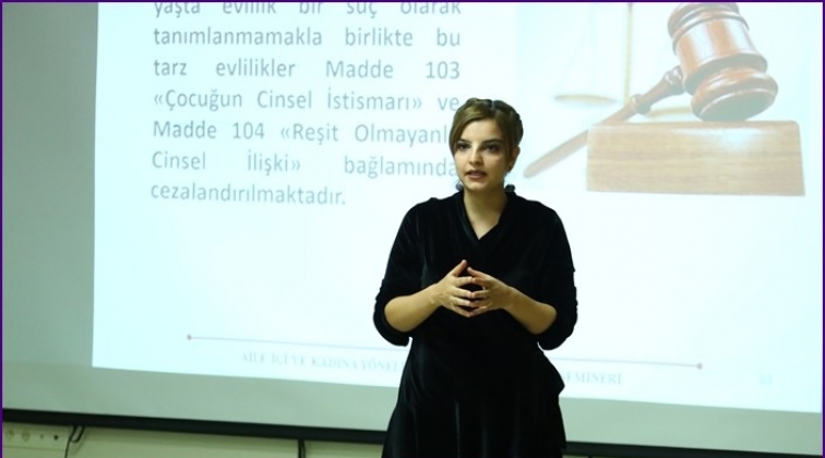 Kadına Yönelik Şiddetle Mücadele HKÜ’de anlatıldı