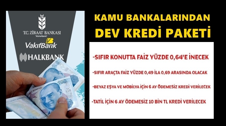 Kamu bankalarından kredi paketi