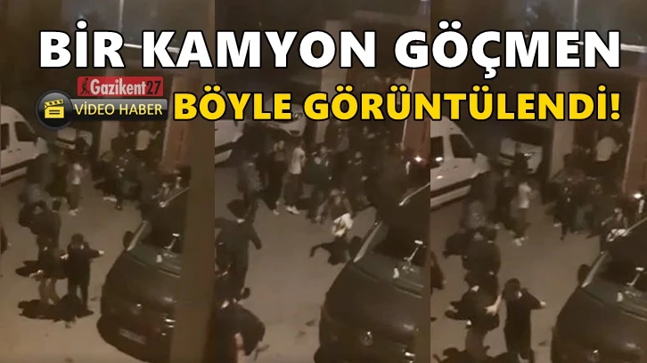 Kamyon dolusu kaçak göçmen böyle görüntülendi!