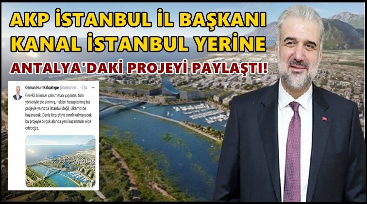 Kanal İstanbul diye Konyaaltı'nı paylaştı!