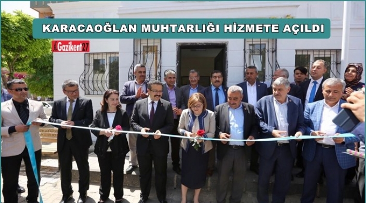 Karacaoğlan Mahalle Muhtarlığı t&ouml;renle a&ccedil;ıldı