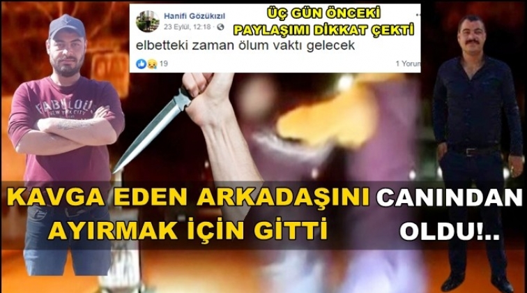 Kavgayı ayırmaya gitti can verdi!