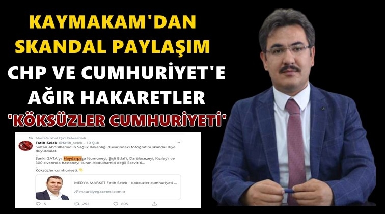 Kaymakamdan skandal paylaşım