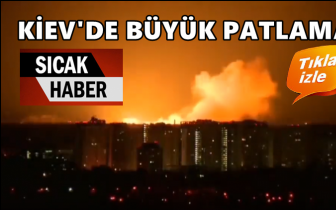 Kiev'de büyük patlama! Sirenler çalıyor...