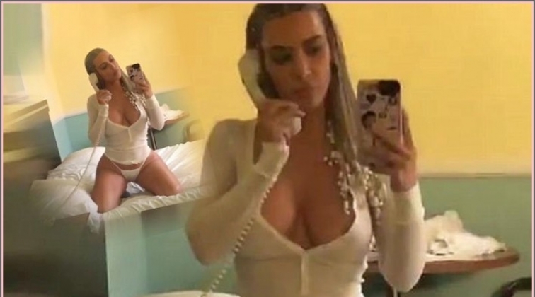 Kim Kardashian çamaşır paylaşmayı sürdürüyor