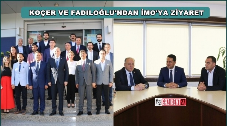 Ko&ccedil;er ve Fadıloğlu&rsquo;dan İMO&rsquo;ya ziyaret