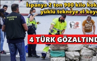 Kokain yüklü tekneye el konuldu 4 Türk gözaltında!