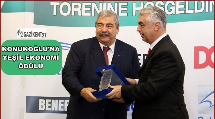 Konukoğlu&rsquo;na, Yeşil Ekonomi &Ouml;d&uuml;l&uuml;