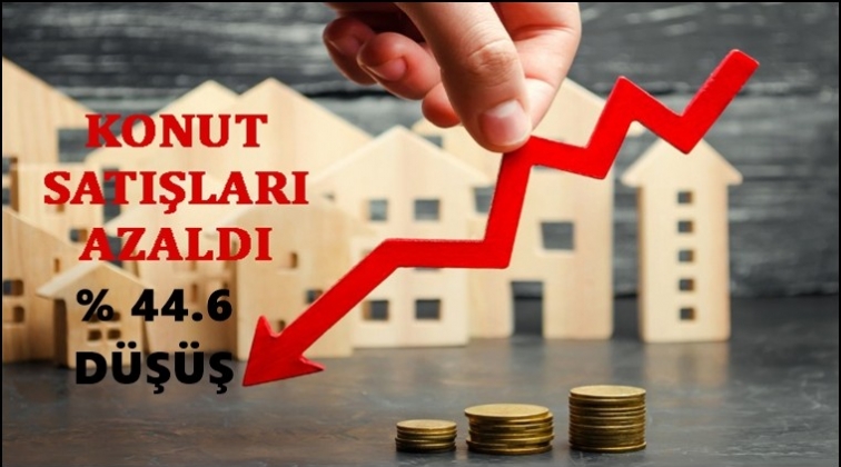 Konut satışları 44,6 azaldı...