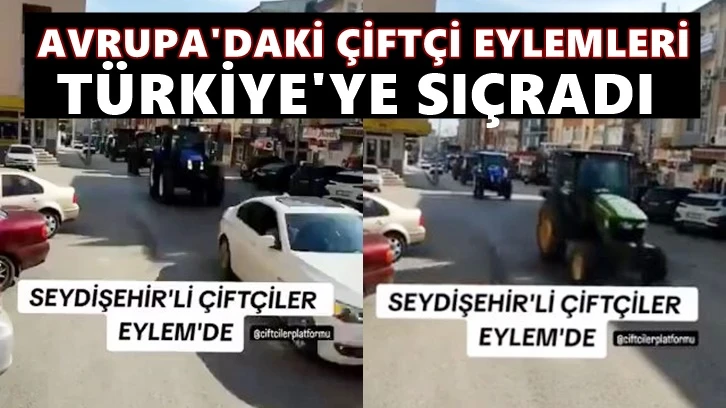 Konyalı çiftçiler traktörleriyle eylem yaptı!