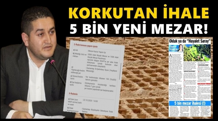 Korkutan '5 bin yeni mezar' ihalesi!