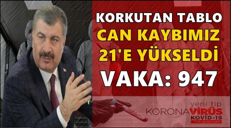 Korkutan tablo: 947 vaka ve 21 can kaybı