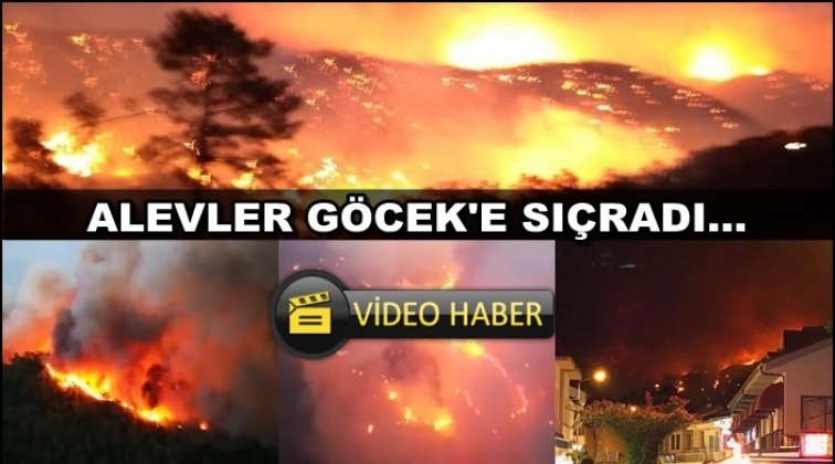 Alevler Göcek'e ulaştı, evler tahliye edildi...