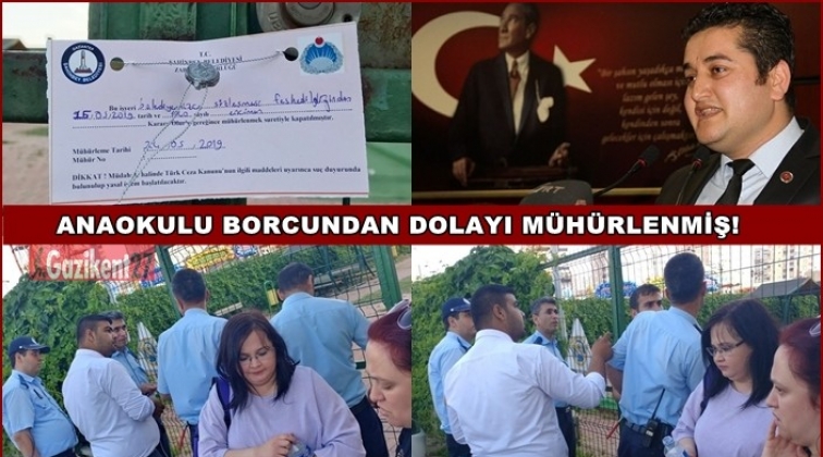 Kreş ve anaokulu borcundan dolayı m&uuml;h&uuml;rlenmiş