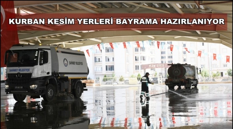 Kurban kesim yerleri hazır hale getiriliyor