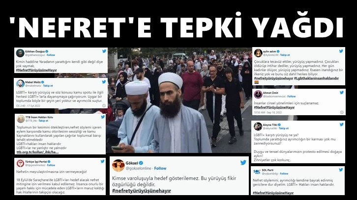 LGBTİ karşıtı mitinge tepki yağdı...