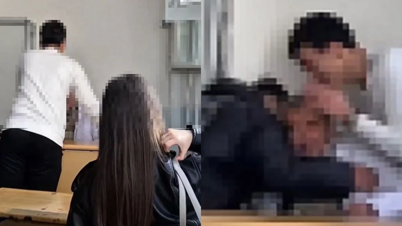 Lisede skandal görüntüler: Öğrenciler öğretmenine zorbalık yaptı!