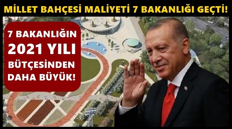 Maliyeti 7 bakanlığın bütçesini geçti