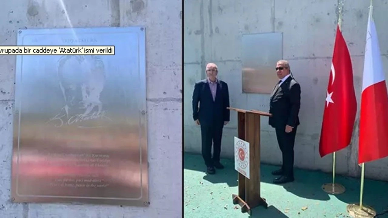 Malta'daki bir caddeye Gazi Mustafa Kemal Atatürk'ün adı verildi