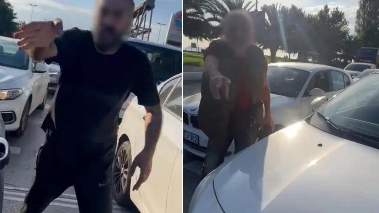 Trafikte dehşet: 2 çocuğunun yanında saldırıya uğradı!