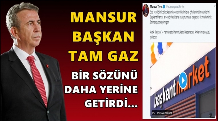 Mansur Başkan bir sözünü daha tuttu...