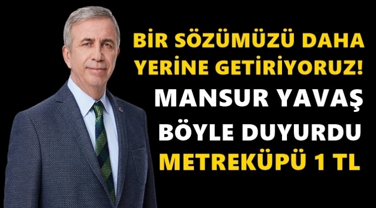 Mansur Yavaş, bir sözünü daha yerine getirdi...