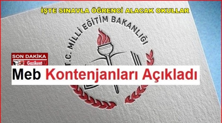 MEB kontenjanları açıklandı! İşte o okullar...