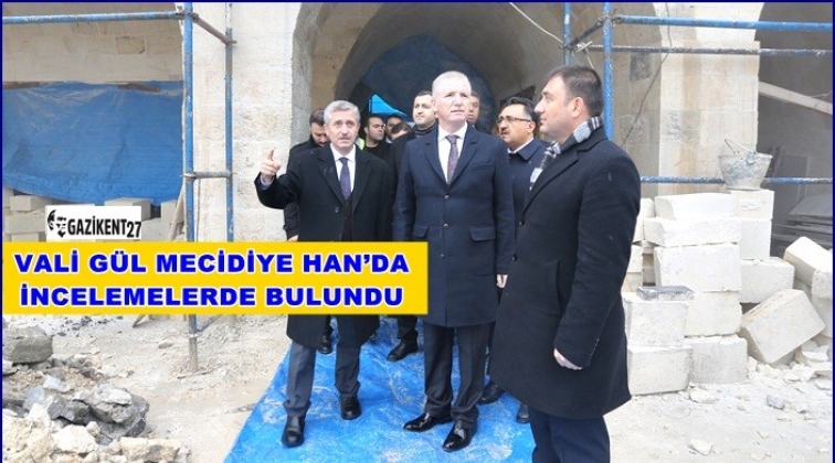 Mecidiye Han &ccedil;alışmalarını yerinde inceledi