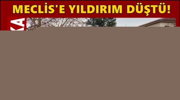 Meclis bahçesine yıldırım düştü!