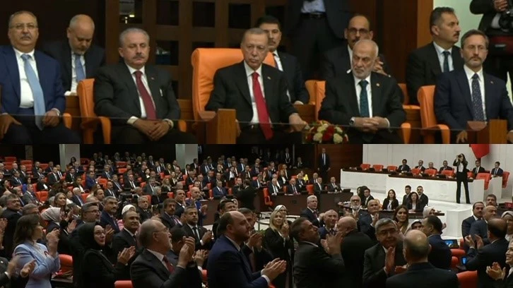 Meclis'te 28. Dönem Erdoğan'a protesto ile başladı