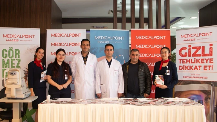 Medical Point’te misafirlere göz tansiyonu ölçümü yapıldı